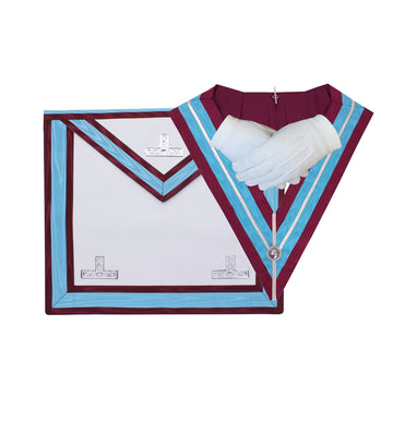 Masonic Regalia Mark Past Master WM Apron and Collar Set